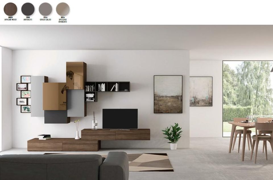 Итальянская современная стенка(3RF1335_Afavero)– купить в интернет-магазине ЦЕНТР мебели РИМ