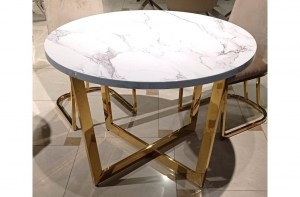 Современный круглый стол под мрамор диаметр 110 см(F-957-1)– купить в интернет-магазине ЦЕНТР мебели РИМ