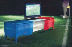 Тумба под ТВ Offside с футбольным дизайном, производство Италия