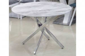 Стол современный круглый под белый мраморMK-6908-MW(MK)– купить в интернет-магазине ЦЕНТР мебели РИМ