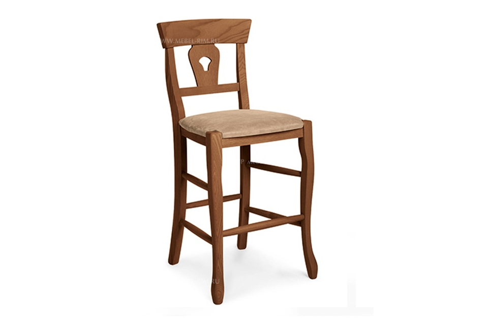Барный стул SGA10 деревянный с мягким сиденьем. Stosa Cucine, Италия
