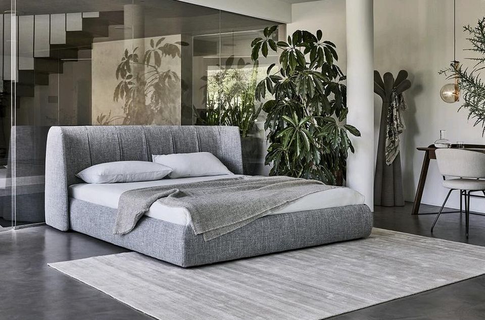 Современная кровать с мягким изголовьем Брера(linea home)– купить в интернет-магазине ЦЕНТР мебели РИМ