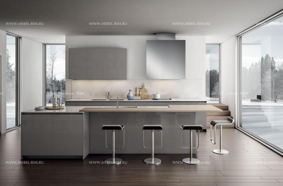 Кухня Contempora прямая с островом(aster cucine)– купить в интернет-магазине ЦЕНТР мебели РИМ