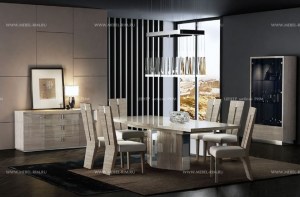 Комплект для столовой стол  стулья глянцевый белый (ap home– купить в интернет-магазине ЦЕНТР мебели РИМ