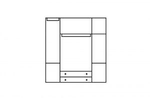 Шкаф Signoria 3-створчатый с развижными дверцами