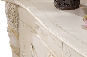 Белый итальянский туалетный столик Vittoria с ручной росписью и резьбой, пр-во Antonelli Moravio