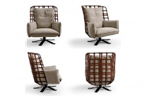 Дизайнерское  итальянское вращающееся кресло из коллекции Coccon    (Gamma)– купить в интернет-магазине ЦЕНТР мебели РИМ