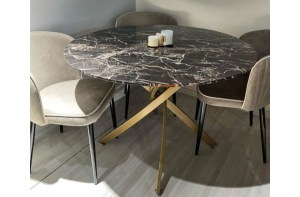 Современный круглый стол под мрамор диаметр 110 см(F-957-1)– купить в интернет-магазине ЦЕНТР мебели РИМ