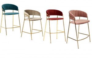 Полубарный стул с латунью (FR 0559)– купить в интернет-магазине ЦЕНТР мебели РИМ