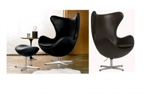 Дизайнерское вращающееся  кресло с подлокотниками Egg (brandex)– купить в интернет-магазине ЦЕНТР мебели РИМ