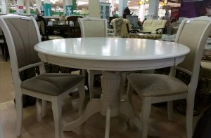 Классический стол круглый раскладной(MK-1265-BW) – купить в интернет-магазине ЦЕНТР мебели РИМ