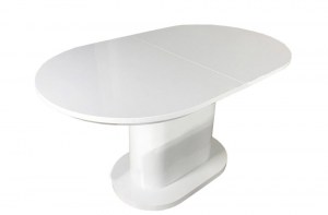 Овальный раздвижной стол белый( MK-7703-WT )– купить в интернет-магазине ЦЕНТР мебели РИМ