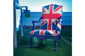 Кресло Ballon DOr с футбольным дизайном (британский флаг), производство Италия