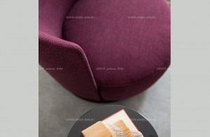 Дизайнерское вращающееся кресло Jammin Large цвета пурпурного цвета фуксия. Alberta Salotti, Италия