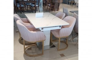 Мягкий стул с подлокотниками розовый(mk bella )– купить в интернет-магазине ЦЕНТР мебели РИМ