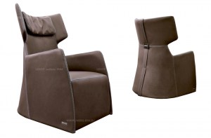 Дизайнерские ушастые  кресла Club в винтажной коже. Gamma International, Италия
