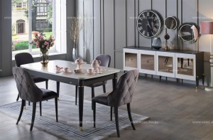 Стильный столовый гарнитур турецкого бренда Prada(mondi turker)– купить в интернет-магазине ЦЕНТР мебели РИМ
