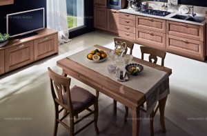 Кухонный стул S14 деревянный с мягким сиденьем в интерьере. Stosa Cucine, Италия
