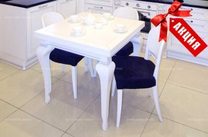 Белый стол с раскладной столешницей Barocco, Италия