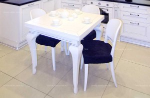 Белый стол с раскладной столешницей Barocco, Италия