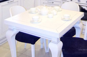 Белый стол с раскладной столешницей Barocco (фрагмент), Италия