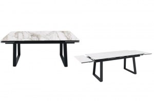Стол обеденный раскладной под белый мрамор в современном стиле (А22664+А25222)– купить в интернет-магазине ЦЕНТР мебели РИМ